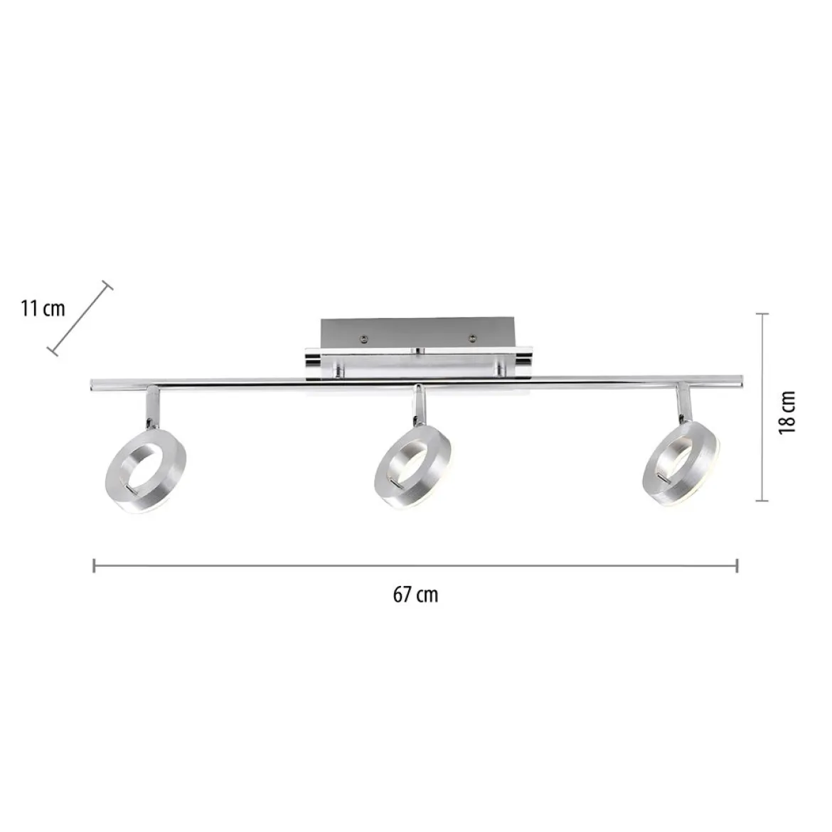Paul Neuhaus 6785-96 SILEDA LED-Deckenstrahler 3-flammig aluminium
