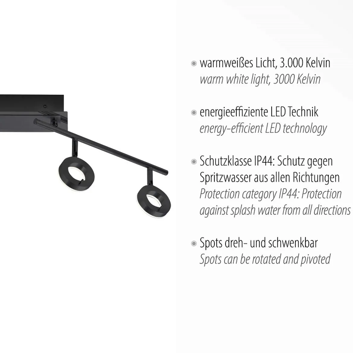 Paul Neuhaus 6786-13 SILEDA LED Deckenleuchte 4-flammig anthrazit