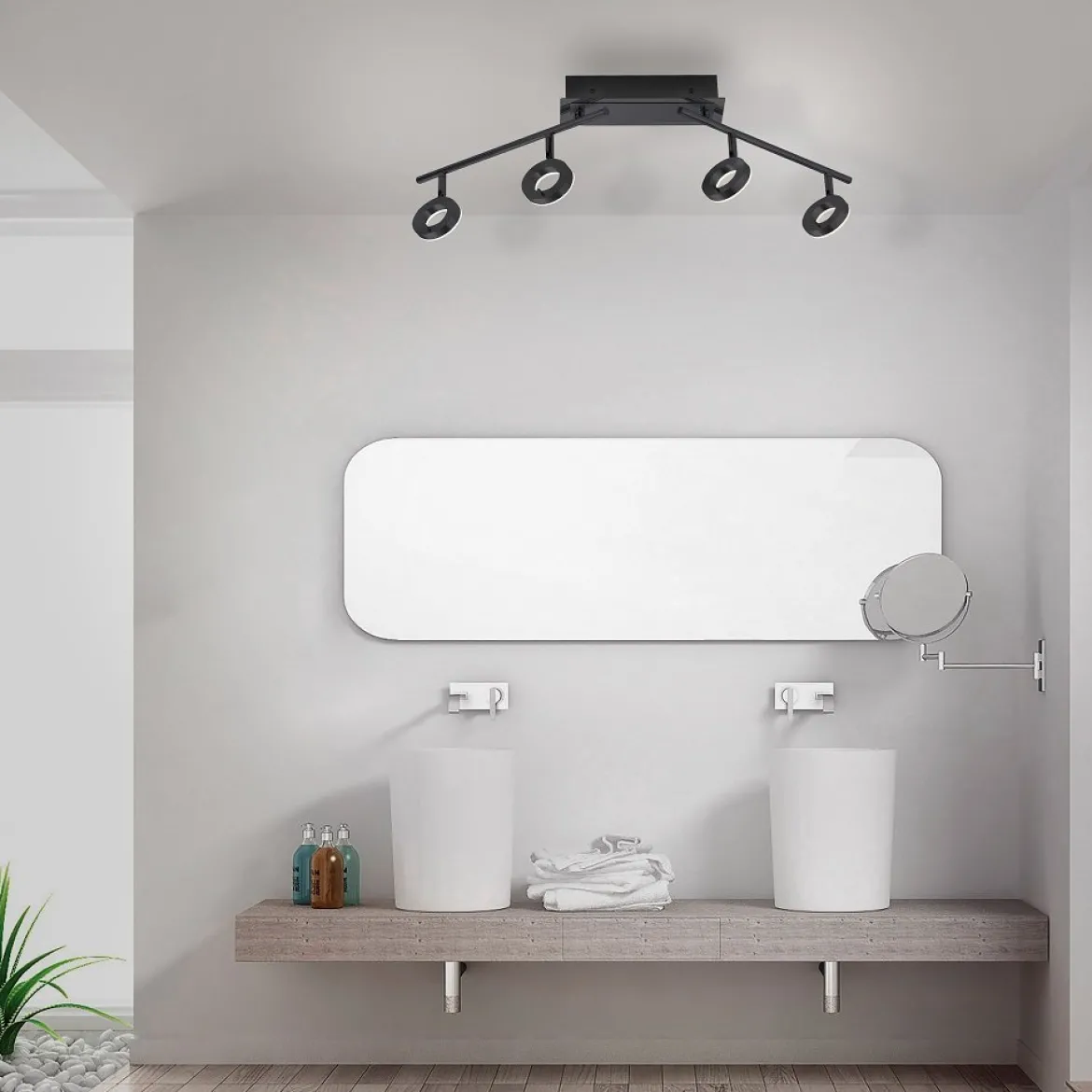 Paul Neuhaus 6786-13 SILEDA LED Deckenleuchte 4-flammig anthrazit