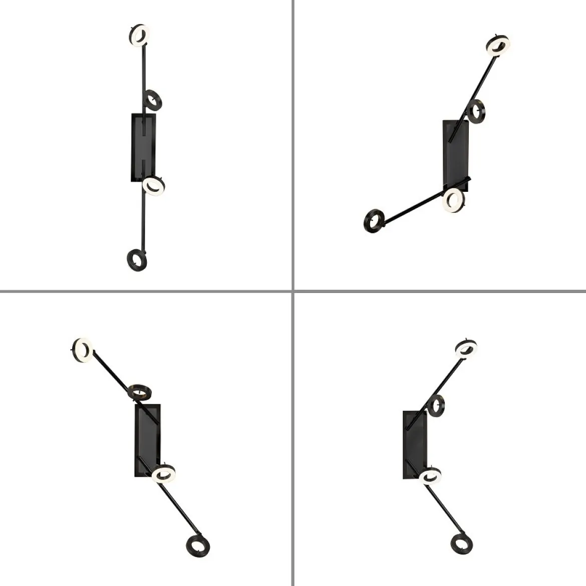 Paul Neuhaus 6786-13 SILEDA LED Deckenleuchte 4-flammig anthrazit