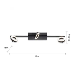 Paul Neuhaus 6785-13 SILEDA  LED Deckenleuchte 3-flammig Anthrazit