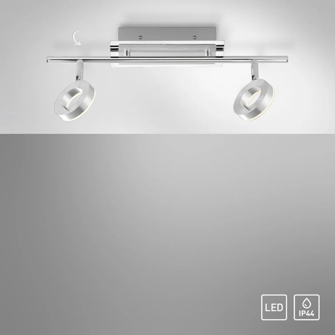 Paul Neuhaus 6781-96 SILEDA LED-Deckenstrahler 2-flammig aluminium