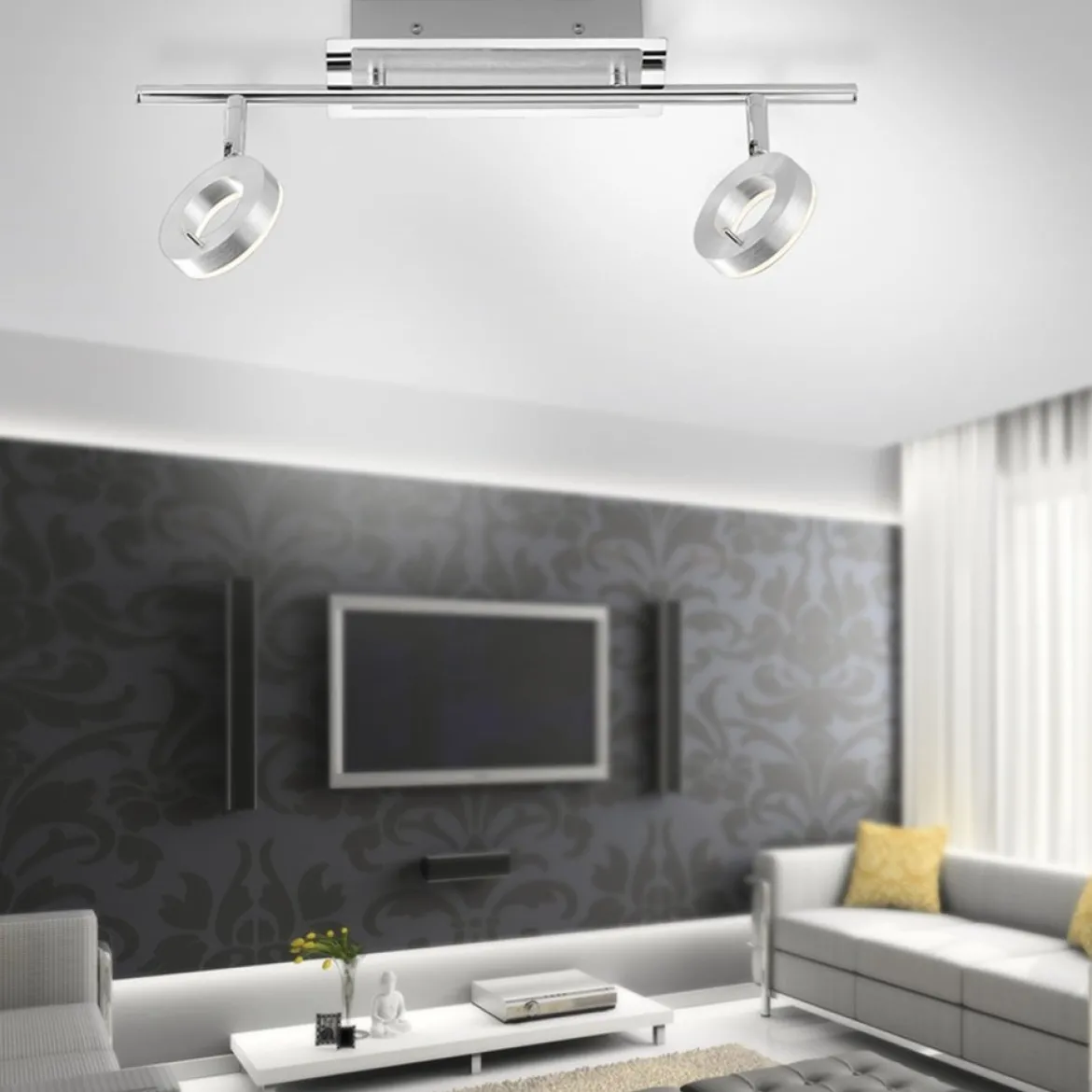 Paul Neuhaus 6781-96 SILEDA LED-Deckenstrahler 2-flammig aluminium