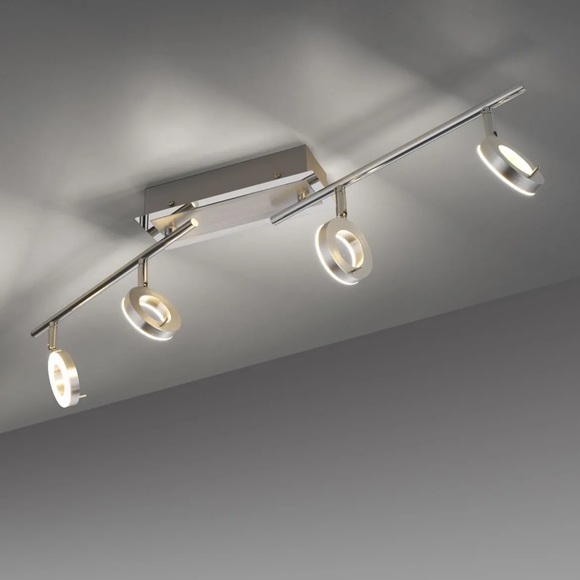 Paul Neuhaus 6786-96 SILEDA LED Deckenstrahler 4-flammig aluminumfarben