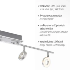 Paul Neuhaus 6786-96 SILEDA LED Deckenstrahler 4-flammig aluminumfarben