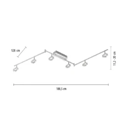 Paul Neuhaus 6787-96 SILEDA LED Strahlerschienenleuchte 6-flammig aluminium
