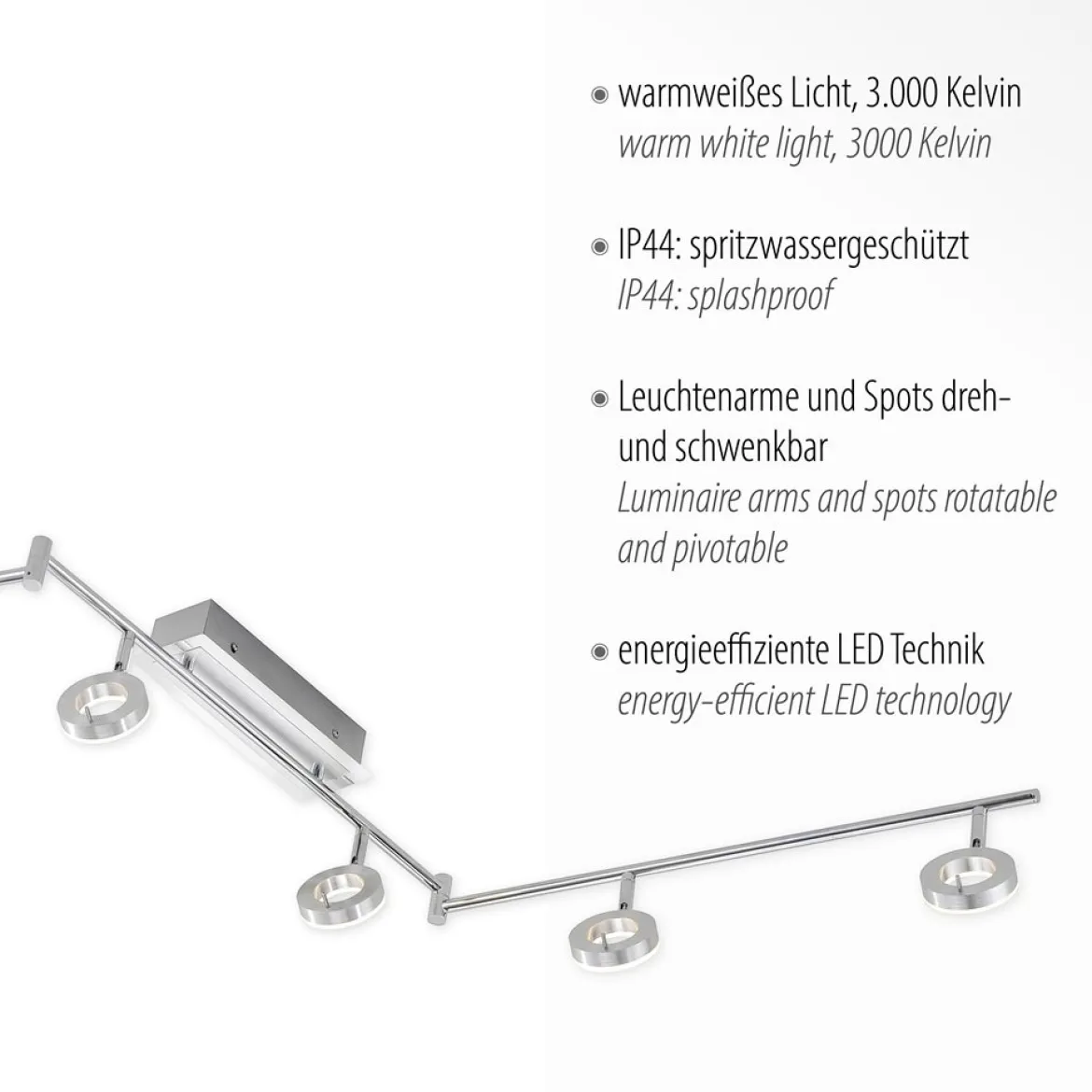 Paul Neuhaus 6787-96 SILEDA LED Strahlerschienenleuchte 6-flammig aluminium
