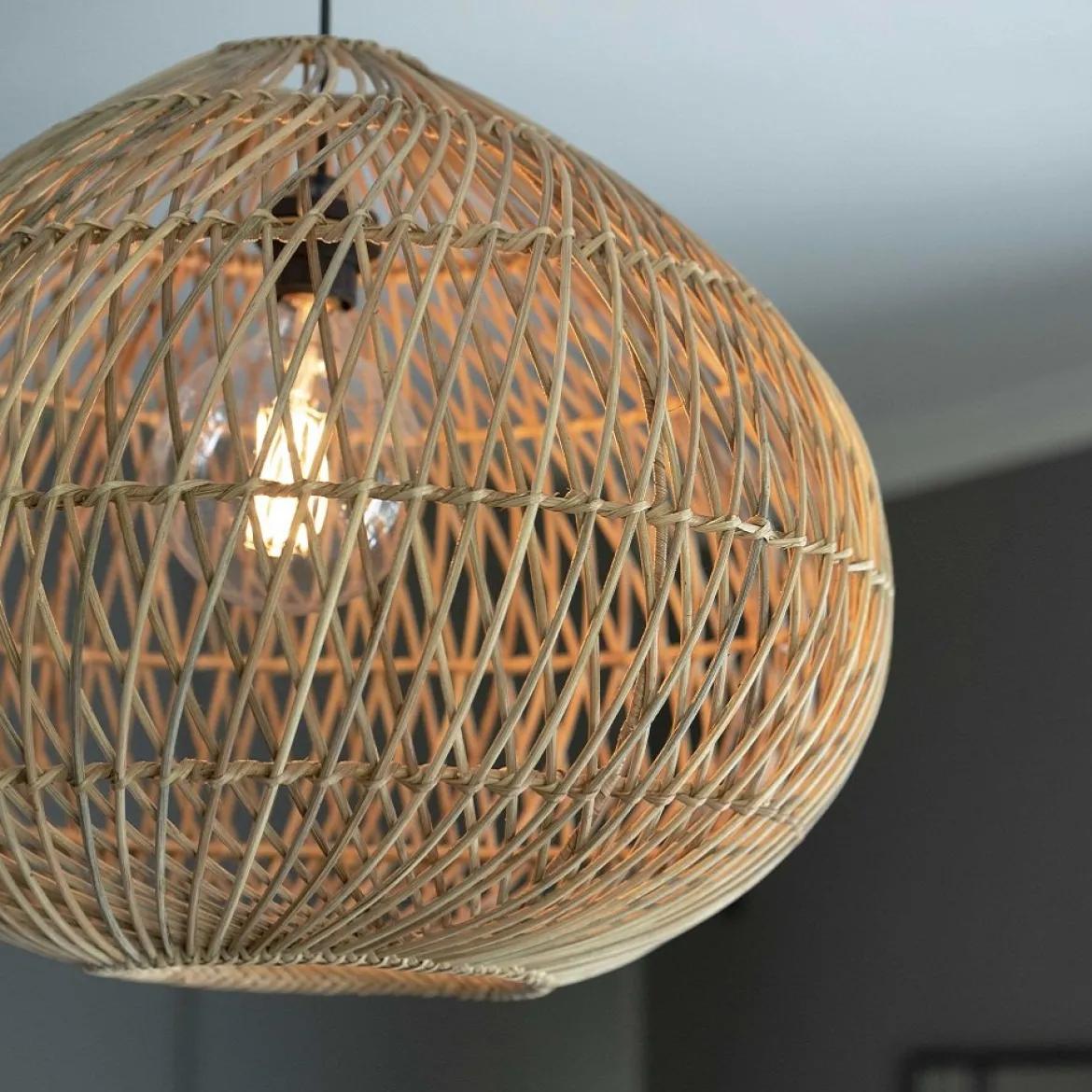 PR Home 5250-BT02 Hängelampe Karen Rattan natur 51cm