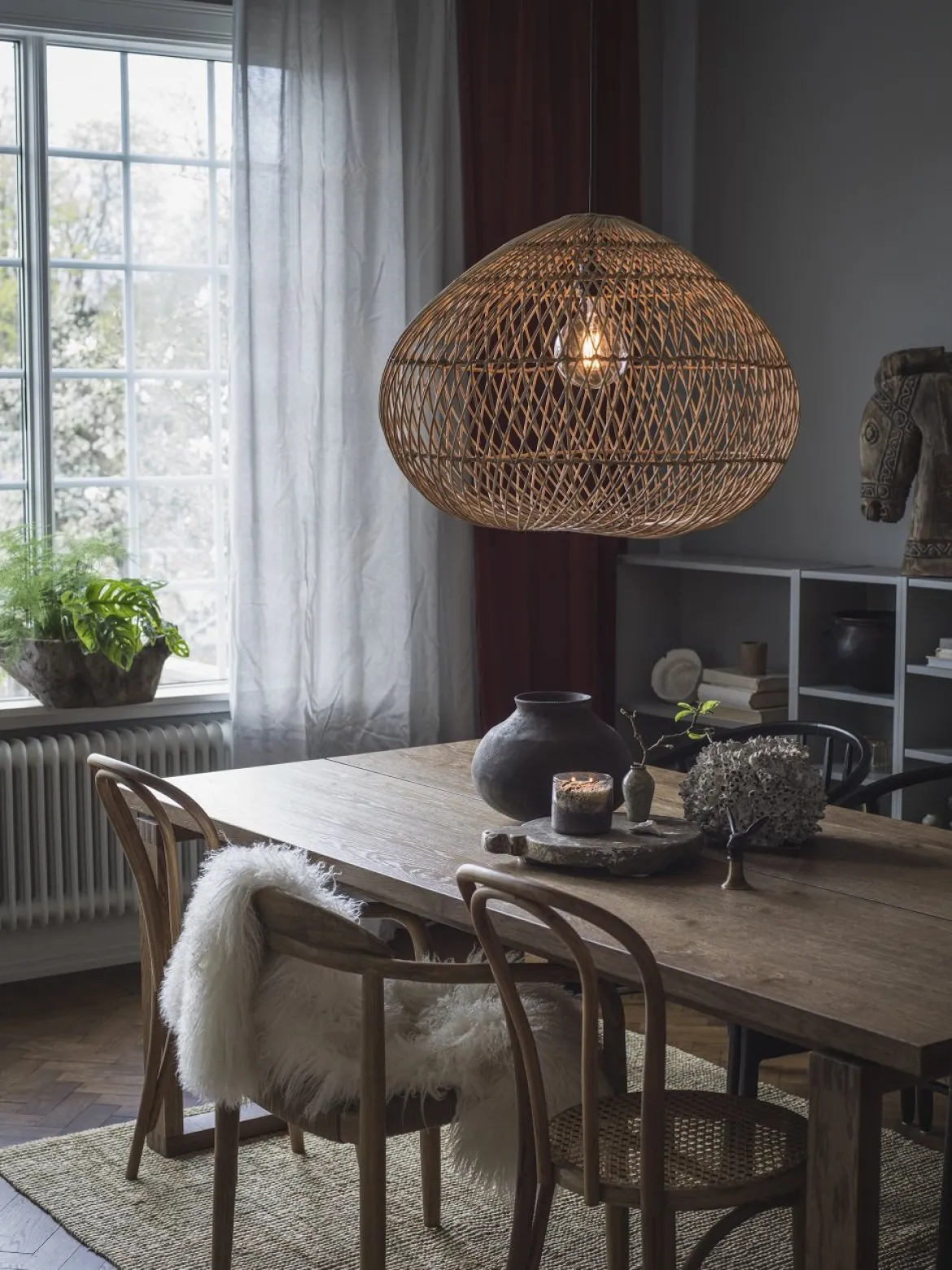 PR Home 5250-BT02 Hängelampe Karen Rattan natur 51cm