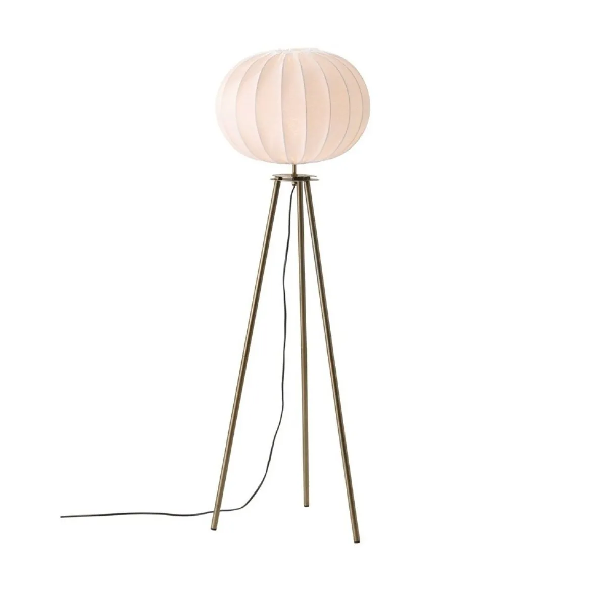 PR Home 4410502-FR01 Stehleuchte Antikmessing Stoffschirm weiß