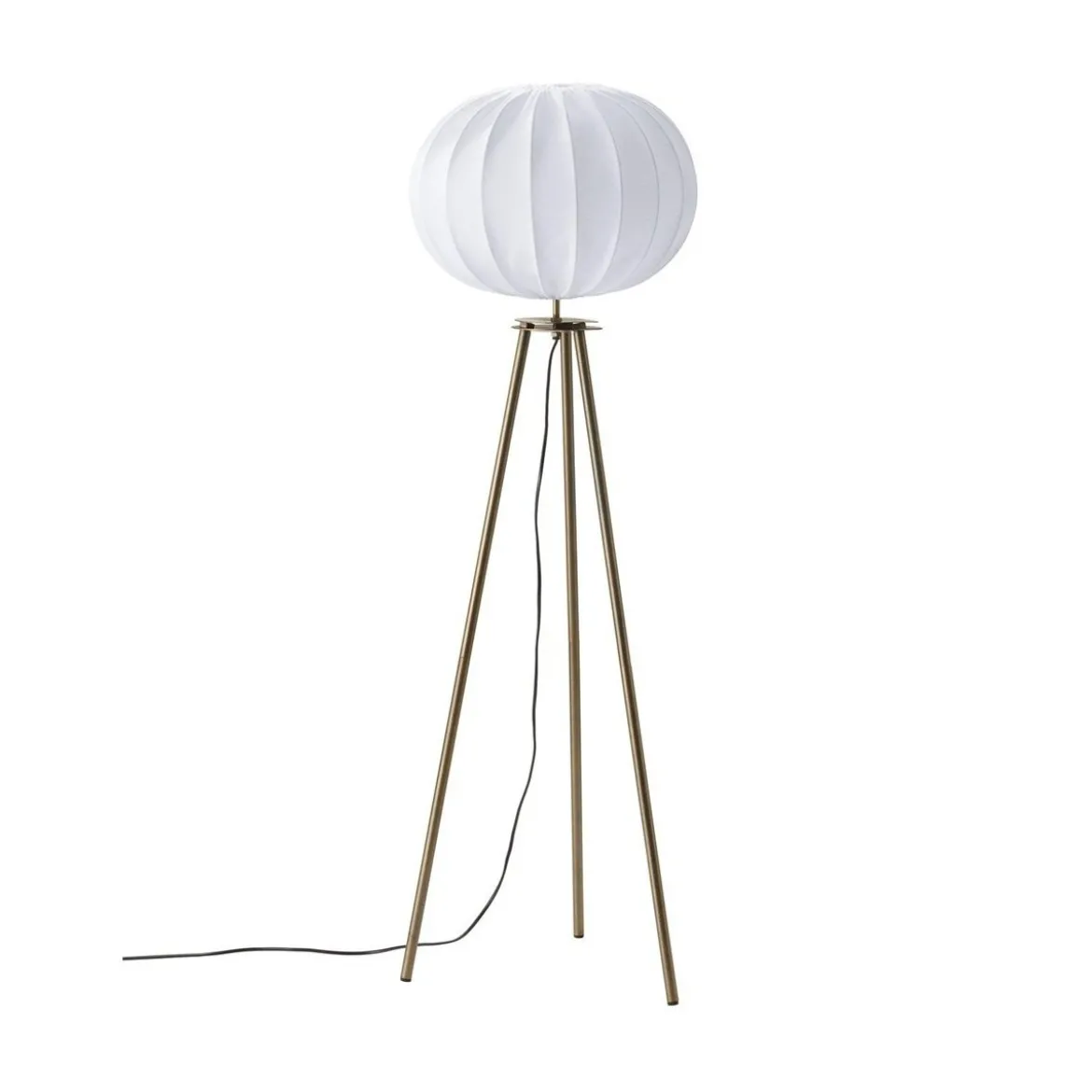 PR Home 4410502-FR01 Stehleuchte Antikmessing Stoffschirm weiß