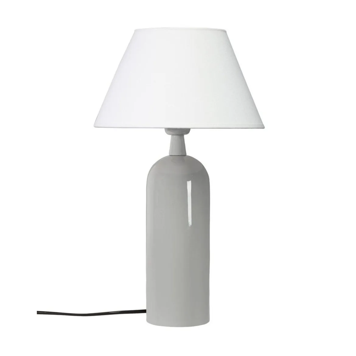 PR Home 4213507-FR01 Tischleuchte Carter Grau Stoffschirm Weiß 46cm