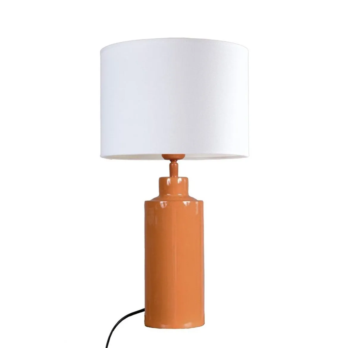 PR Home 4163234-FR01 Tischleuchte Solo Orange Stoffschirm Weiß 55cm