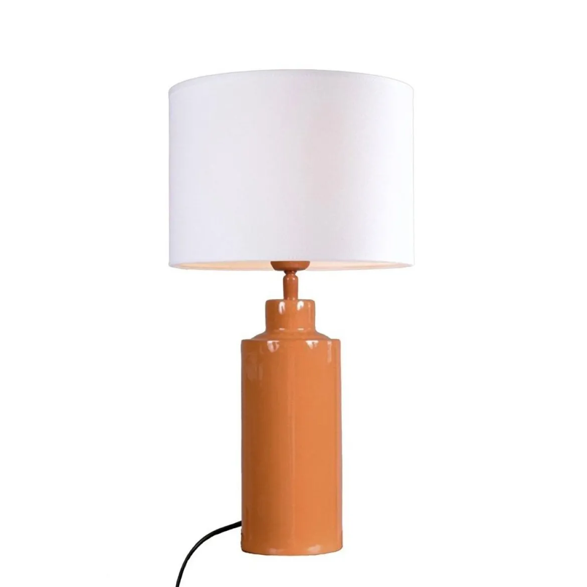 PR Home 4163234-FR01 Tischleuchte Solo Orange Stoffschirm Weiß 55cm