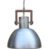 PR Home 1373901 Hängelampe Ashby Holz Silber 39cm