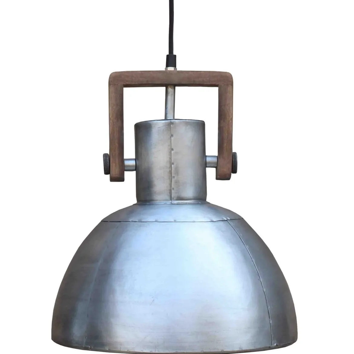 PR Home 1372901 Hängelampe Ashby Holz Silber 29cm