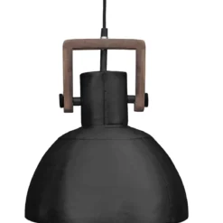 PR Home 1372905 Hängelampe Ashby Holz schwarz Zink 29cm