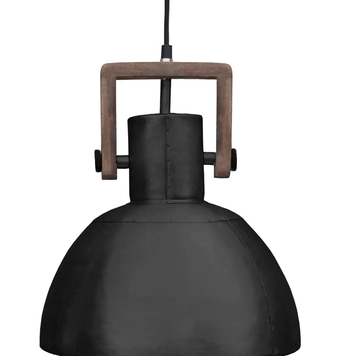 PR Home 1372905 Hängelampe Ashby Holz schwarz Zink 29cm