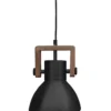 PR Home 1371705 Pendelleuchte Ashby Holz schwarz Zink 19cm