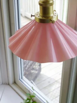 PR Home 3122533 Pendelleuchte August Rosa gewellt 25cm