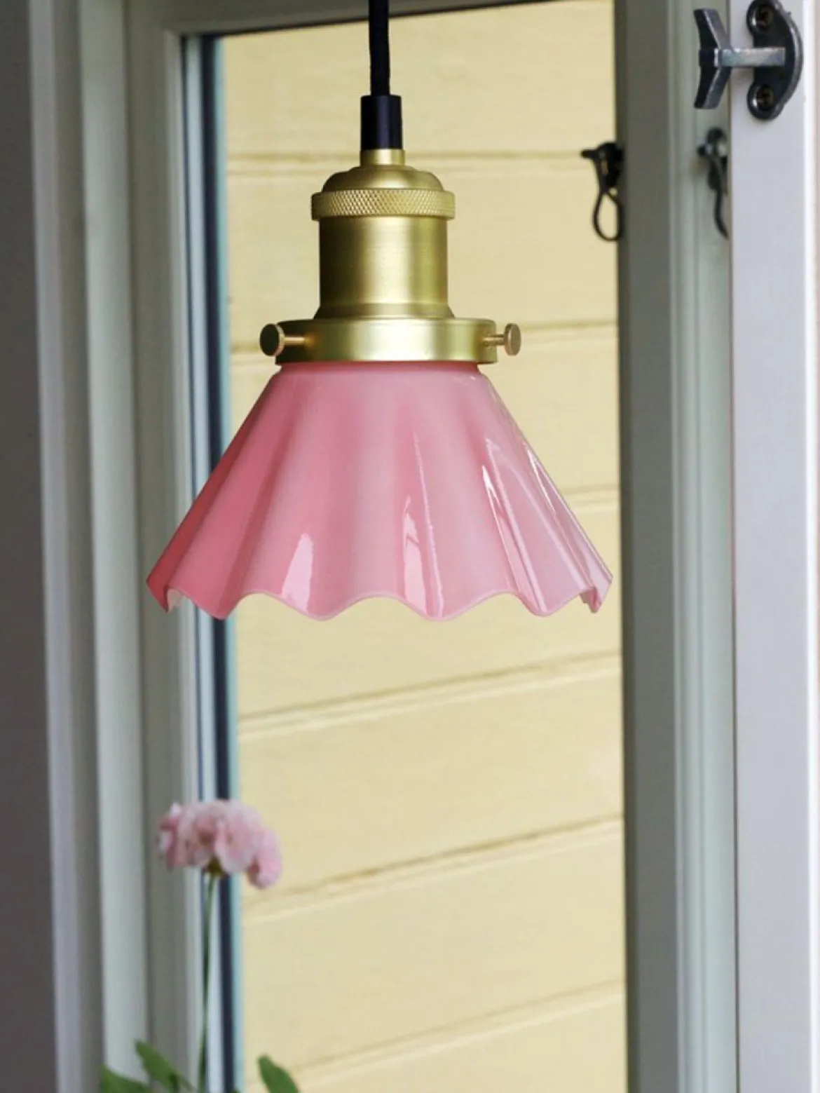 PR Home 3121533 Pendelleuchte August Small Rosa gewellt 15cm