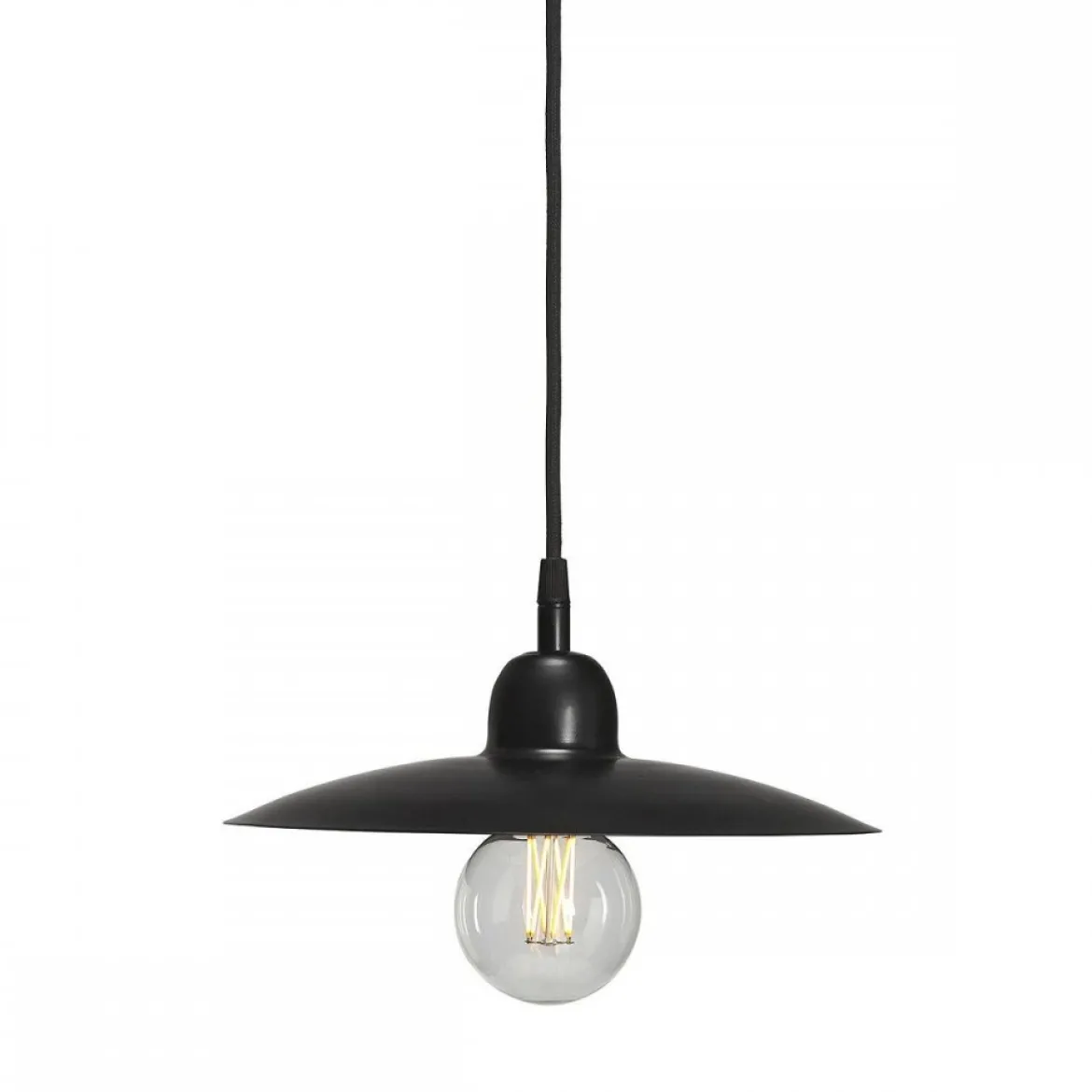 PR Home 1432803 Pendelleuchte Como 1-flammig Schwarz 28cm E27