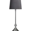 PR Home 27258-425-311 Tischleuchte Andrea Chrom mit Lampenschirm grau 70cm