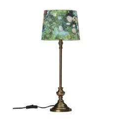PR Home 27239-20-1161 Tischleuchte Andrea Messing Antik Schirm Bunt