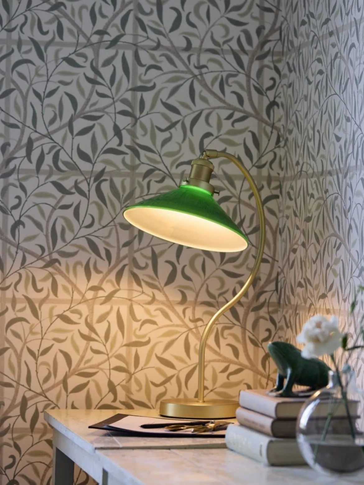 PR Home 4602513 Tischleuchte Axel Messing Grün