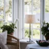 PR Home 1444501-5352 Tischleuchte Base Schirm Acanthus Beige 58cm