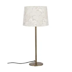 PR Home 1444501-5352 Tischleuchte Base Schirm Acanthus Beige 58cm