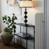 PR Home 3855703-111 Tischleuchte Flory Natur Schwarz 70cm
