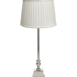 PR Home 1163606202301 Tischleuchte Linné Chrom Schirm Cremefarben 51cm