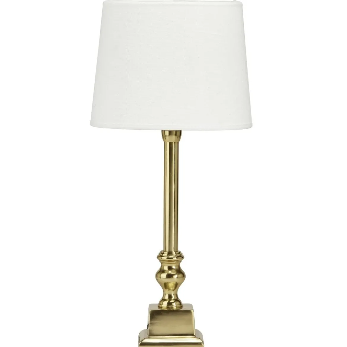 PR Home 1163602-20166 Tischleuchte Linné Gold Lampenschirm cremeweiß 46cm