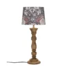 PR Home 1304608-7689 Tischleuchte Lodge Holz Schirm Braun 59cm E27