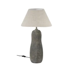 PR Home 4225108-35940 Tischleuchte Sally vintage braun Schirm Leinen