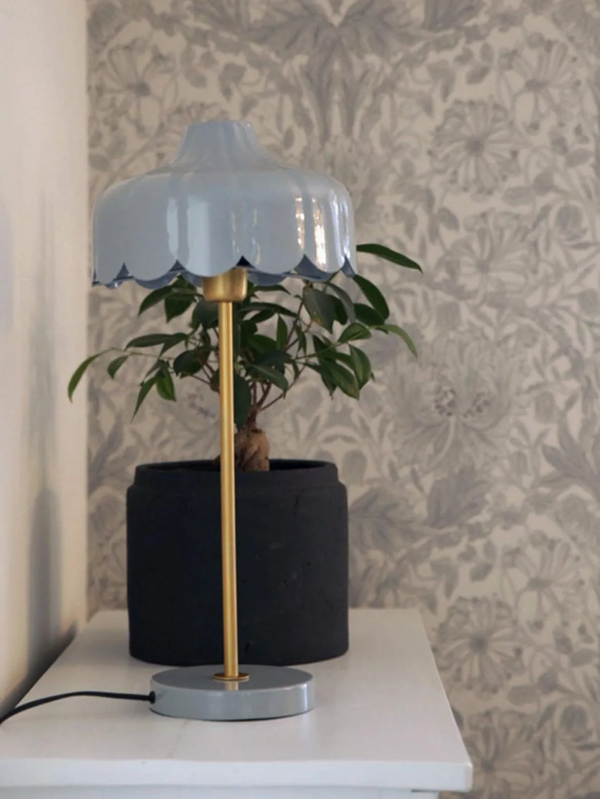 PR Home 2835082 Tischleuchte Wells Blau Gold 50cm
