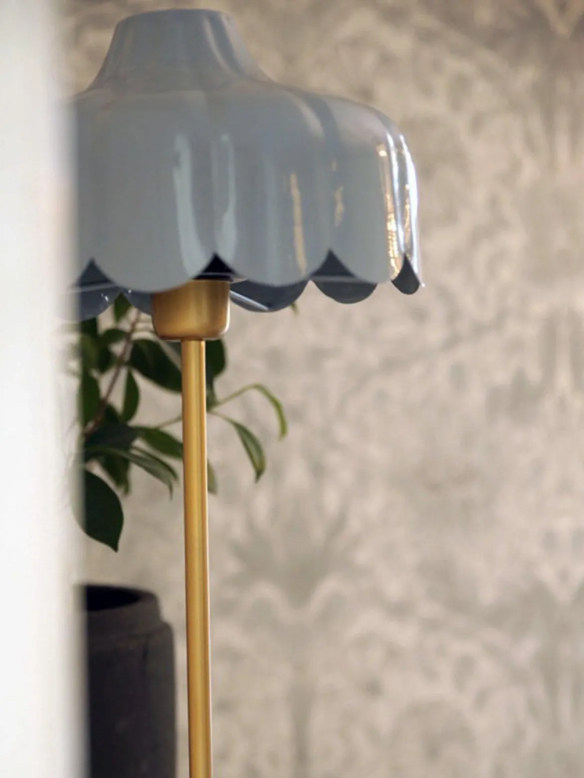 PR Home 2835082 Tischleuchte Wells Blau Gold 50cm
