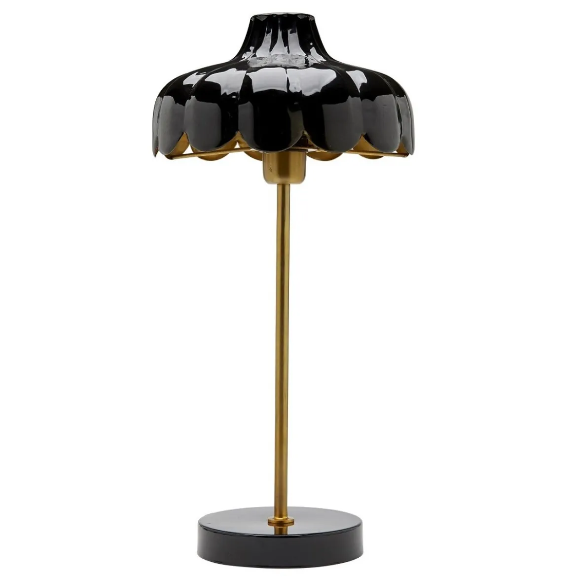 PR Home 2835003 Tischleuchte Wells Schwarz Gold 50cm