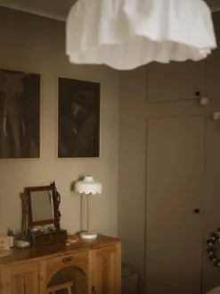 PR Home 2835010 Tischleuchte Wells Weiß Gold 50cm