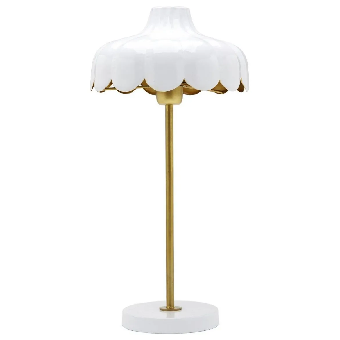 PR Home 2835010 Tischleuchte Wells Weiß Gold 50cm