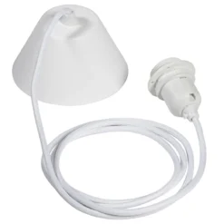 PR Home TT-01-N Baldachin mit Kabel und Fassung E27 weiß 210cm