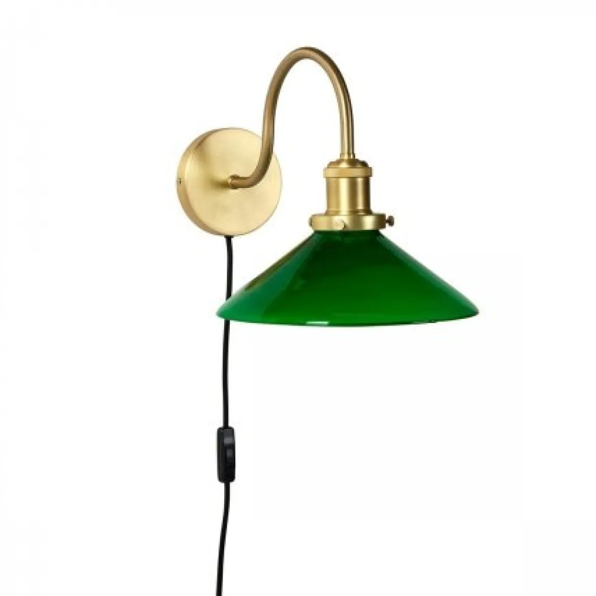 PR Home 4621513 Wandleuchte Axel Messing Grün E27