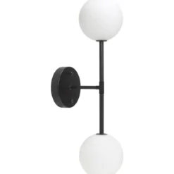 PR Home 3404907 Wandleuchte Sigma D Schwarz Opal 2-flammig