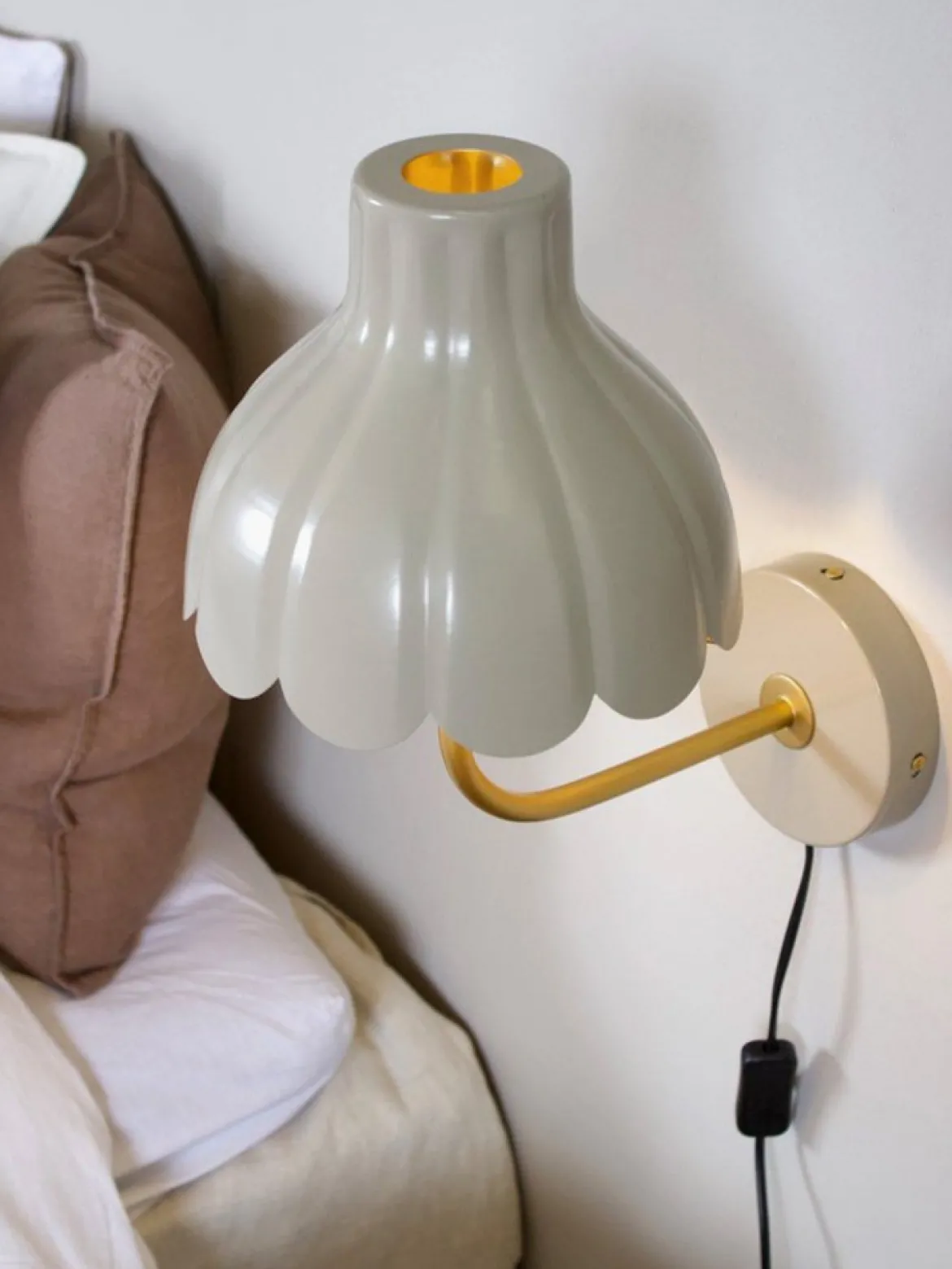 PR Home 2832108 Wandleuchte Wells Beige Gold 21cm