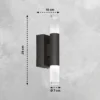 SCHÖNER WOHNEN-Kollektion LED Wandleuchte Twice sandschwarz CCT 830034