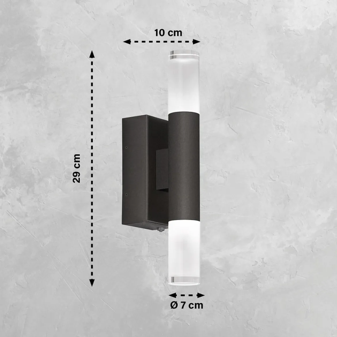 SCHÖNER WOHNEN-Kollektion LED Wandleuchte Twice sandschwarz CCT 830034
