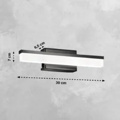 SCHÖNER WOHNEN-Kollektion LED Wandleuchte Wide 30 sandschwarz 830031