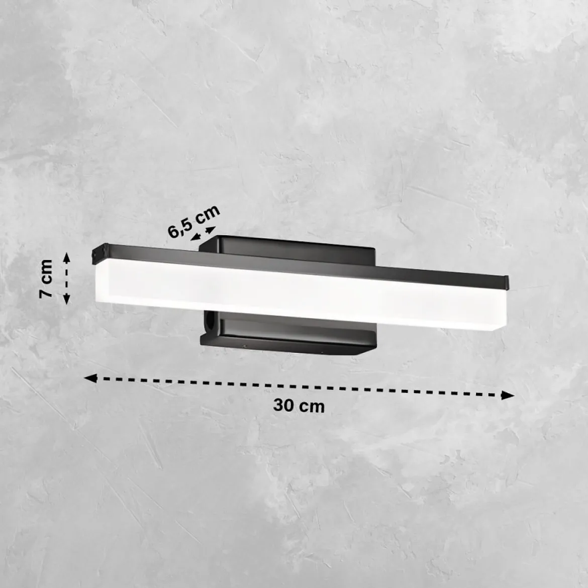 SCHÖNER WOHNEN-Kollektion LED Wandleuchte Wide 30 sandschwarz 830031
