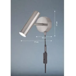 SCHÖNER WOHNEN-Kollektion LED-Wandleuchte STINA 3-step dimmbar nickelfarben 830007